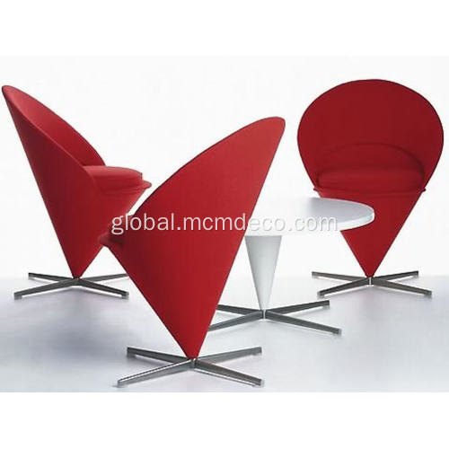 Fabric Round Lounge Chair replica verner panton cone chair Factory